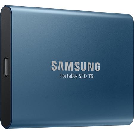 SSD extern Samsung 2.5", 250GB, T5, USB3.1, 540Mb/sec, albastru