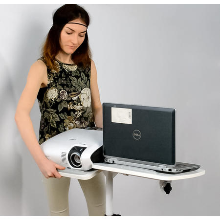 Masuta videoproiector/laptop TableStand5, inaltime reglabila, functie de inclinare, max. 10 kg, alb