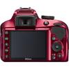 Aparat foto DSLR Nikon D3400, 24,2MP Red + Obiectiv AF-P 18-55mm VR