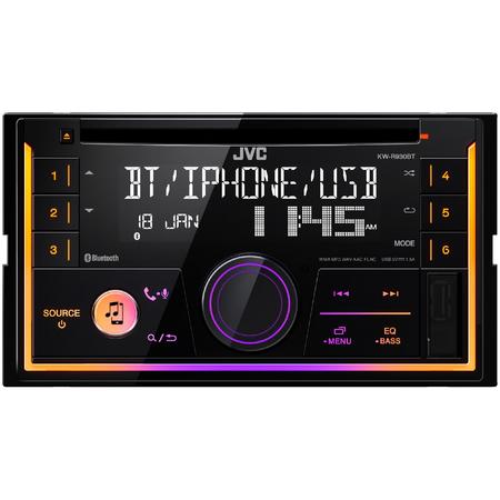Radio CD auto KW-R930BT, 2DIN, 4x50W, USB, AUX, Bluetooth, Subwoofer control, Culori variabile