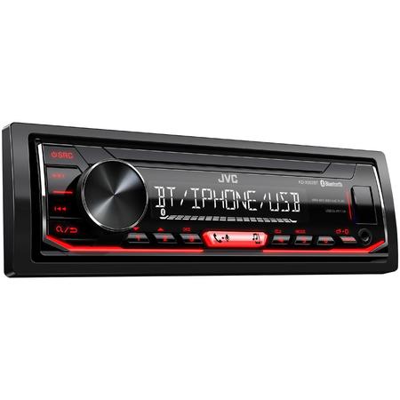 Player auto JVC, KD-X352BT, 4 x 50W, USB, AUX, Bluetooth, Subwoofer control, Red illumination