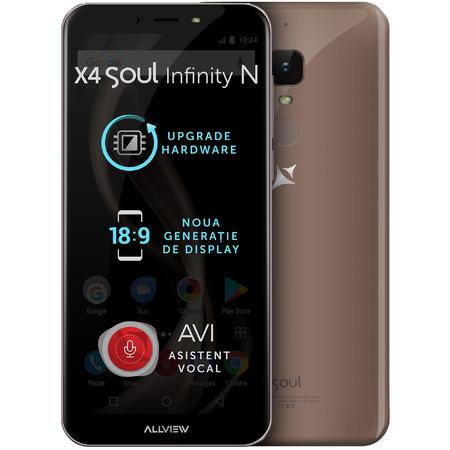 Telefon mobil X4 Soul Infinity N, Dual SIM, 32GB, 4G, Mocca Gold