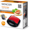 SENCOR Sandwich-maker/ waffle/ grill 3 in 1 SSM 9404RD, 700 W, 3 placi detasabile, rosu