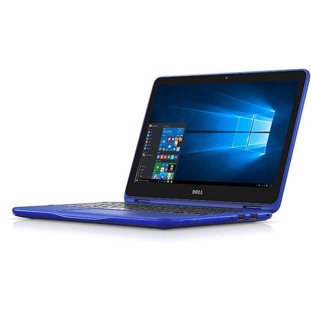 Laptop 2-in-1 DELL 11.6'' Inspiron 3168, HD Touch, Procesor Intel® N3710, 4GB, 128GB SSD, GMA HD 405, Win 10 Home, Blue, 2Yr CIS
