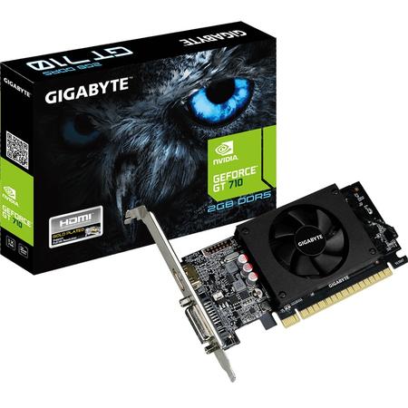 Placa video GIGABYTE GeForce GT 710 2GB DDR5 64-bit Low Profile