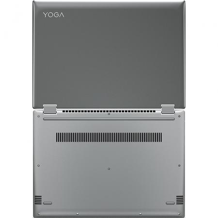 Laptop 2-in-1 Lenovo 14'' Yoga 520, FHD IPS Touch, Procesor Intel Core i5-8250U, 8GB DDR4, 1TB + 128GB SSD, GMA UHD 620, Win 10 Home, Mineral Grey