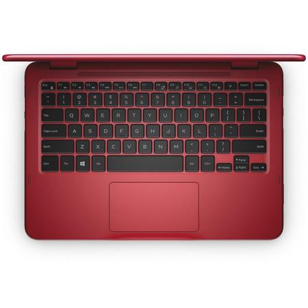 Laptop 2-in-1 DELL 11.6'' Inspiron 3168, HD Touch, Procesor Intel N3710, 4GB, 500GB, GMA HD 405, Win 10 Home, Red