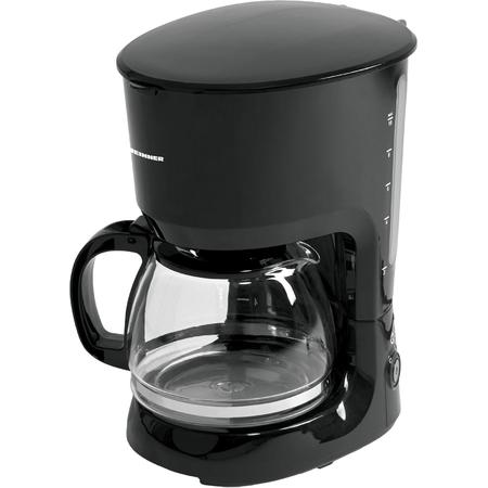 Cafetiera Heinner HCM-750BK, 750W, 1.25L, anti-picurare, mentinere cald, Negru