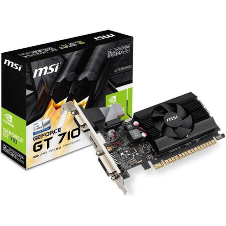 Placa video MSI GeForce GT 710 Silent 2GB DDR3 64-bit Low Profile
