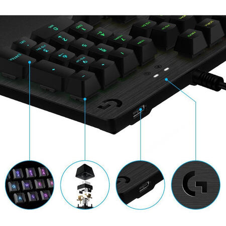 Tastatura mecanica gaming G513, Negru
