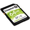 KINGSTON Card SD 64GB SDXC, Clasa 10