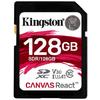Card de memorie Kingston SDXC Canvas React, 128GB, Class 10, 100R, UHS-I U3