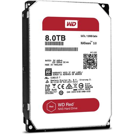 HDD Red NAS 3.5", 8TB, SATA, 6Gb/s, 5400RPM, 256MB
