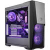 COOLER MASTER Carcasa MasterBox MB500, without PSU, Black, Steel, Plastic, Tempered Glass