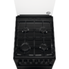 Aragaz mixt Electrolux EKK52950OK, 4 arzatoare gaz, cuptor electric multifunctional, 11 functii, Plus Steam, siguranta, timer, grill, 58 l, clasa A, negru