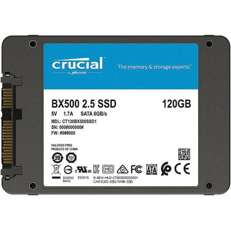 SSD BX500 120GB 3D NAND SATA3, 2.5-inch