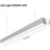 2R Lampa LED Sonata, 40W, IP20, 230V, lumina neutral (4000K)