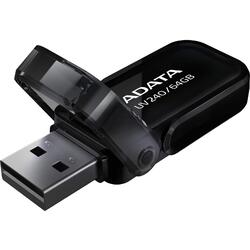 A-Data Memorie USB 64GB, UV240, USB 2.0, Negru