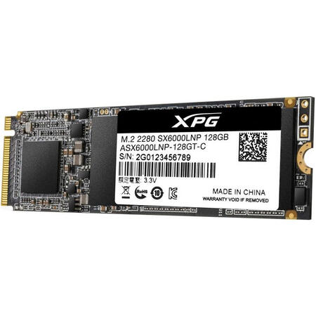 SSD XPG SX6000 Lite, 128GB, M.2-2280, PCIe Gen3x4, 3D NAND