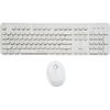 Kit tastatura + mouse Serioux Retro light 9910WH, wireless 2.4GHz, US layout, alb