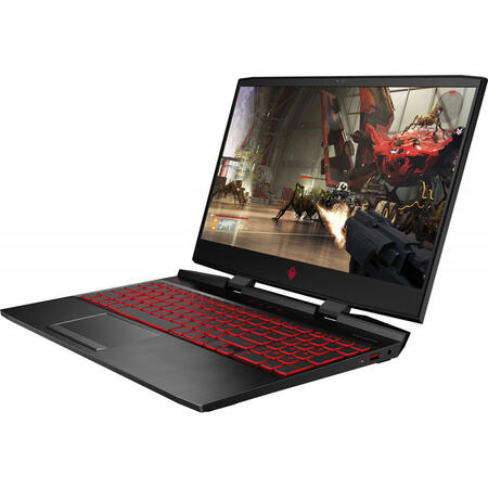 Laptop HP Gaming 15.6'' OMEN 15-dc1013nq, FHD IPS,  Intel Core i5-8300H , 8GB DDR4, 1TB 7200 RPM, GeForce RTX 2060 6GB, FreeDos, Shadow Black
