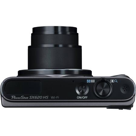 Aparat foto digital Canon SX620HS, 20.2MP, Negru + Card de memorie 16 GB + Husa