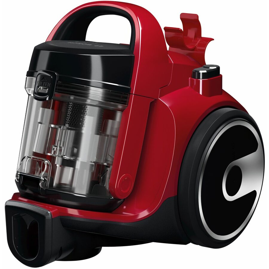 Aspirator fara sac Bosch BGC05A322, 700 W, 1.5 l, filtru EPA12, perie parchet, duza 2in1, chili red