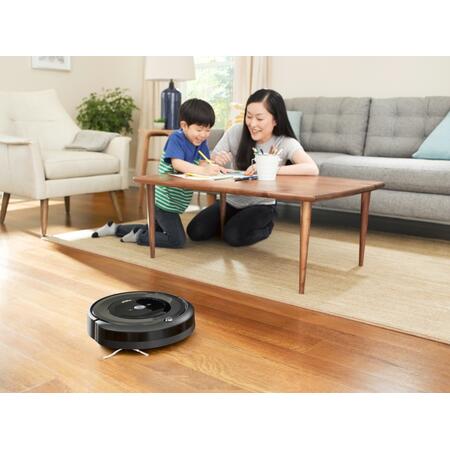 Robot aspirator iRobot  Roomba e5, Navigație iAdapt, Curățare în 3 Etape AeroForce, iRobot Home