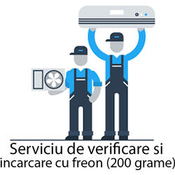 Serviciu de verificare / incarcare cu freon (200 grame)