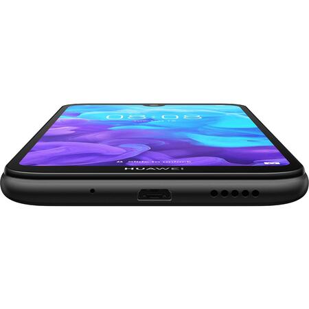 Telefon mobil Huawei Y5 2019, Dual SIM, 16GB, 4G, Negru
