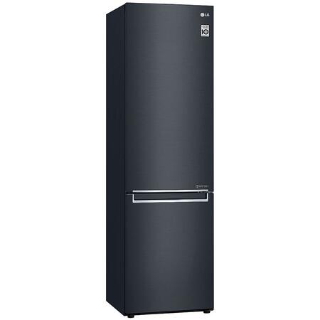Combina frigorifica LG GBB72MCEFN, 384 l, No Frost, Compresor Inverter Linear, Clasa D, H 203 cm, Negru