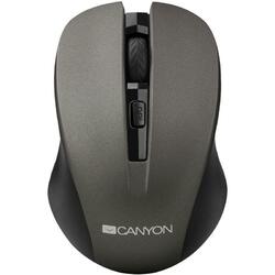 CANYON Mouse wireless Optical 800/1000/1200 dpi, 4 btn, USB, power saving button, Graphite