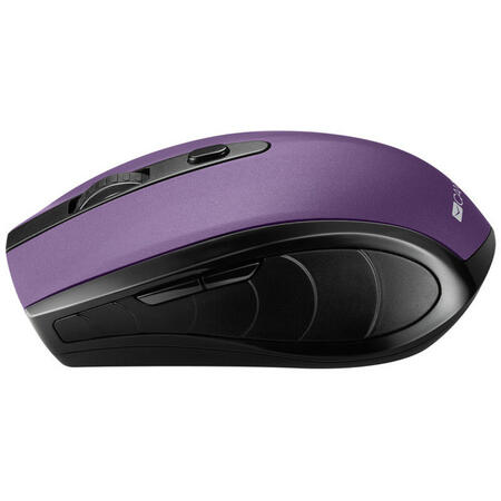 Wireless mouse, optical 800/1200/1600 DPI, 6 button, 2 mode(BT/ 2.4GHz), violet