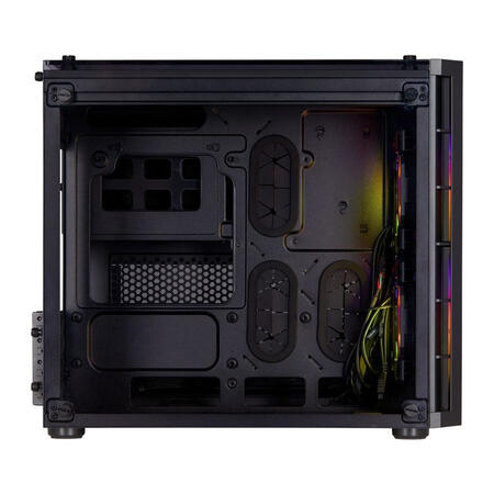 Carcasa Crystal Series 280X RGB Micro-ATX, Tempered Glass, Black