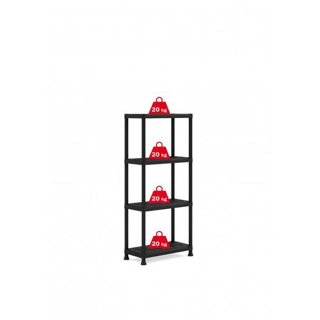 Raft depozitare Plus Shelf 60/4, 4 polite, 80Kg, 60x30x135cm