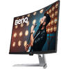 Monitor LED BenQ Gaming EX3203R Curbat 31.5 inch 2K HDR 4 ms Silver-Black FreeSync2 144 Hz USB C