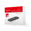 Gembird Rack Extern M.2 SATA SSD to USB 3.0, Aluminiu, black