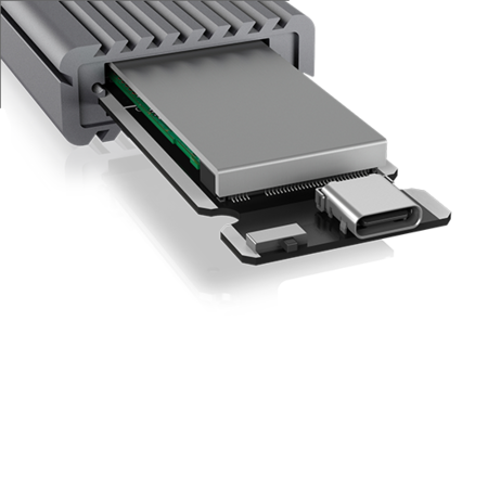 Rack SSD Raidsonic IcyBox IB-1817M-C31, M.2 Pcie, USB-C, gri