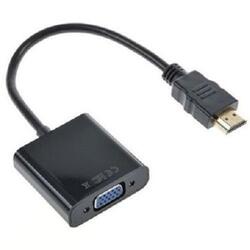 Cablu video GEMBIRD, adaptor HDMI (T) la VGA (M), 15cm, rezolutie maxima Full HD (1920 x 1080) la 60Hz, negru