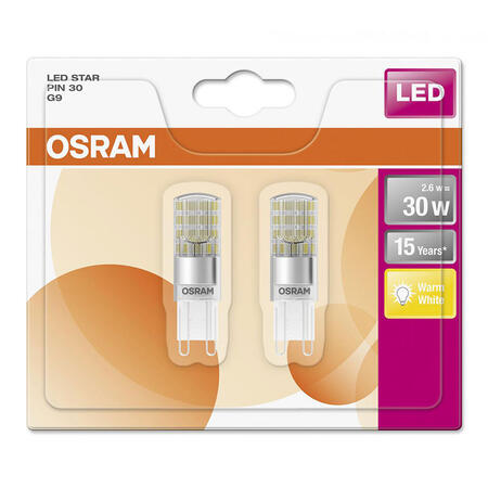 OSRAM Set 2 Led G9, 2,6W, lumeni, lumina calda(2700K) - Pret: 32,21 lei Badabum.ro
