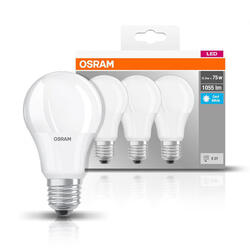 OSRAM Set 3 becuri Led E27, 10,5W, 1055 lumeni, lumina neutra(4000K)