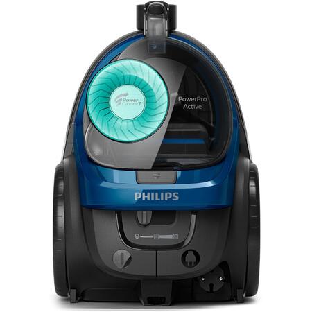 Aspirator fara sac Philips PowerPro Active FC9552/09, 650 W, 1.5 L, 25.9 kWh/an, filtru anti-alergeni, Albastru