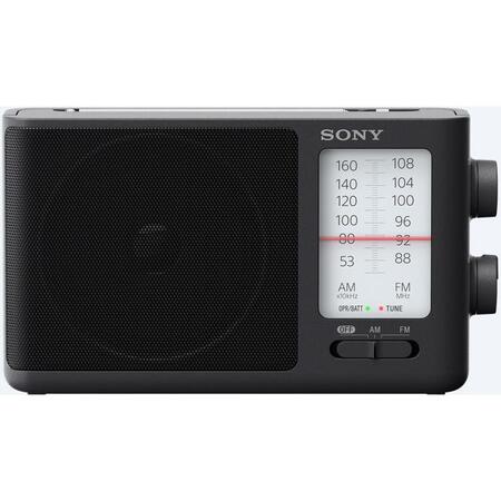 Radio portabil Sony ICF506, FM/AM, Mufa casti, Negru