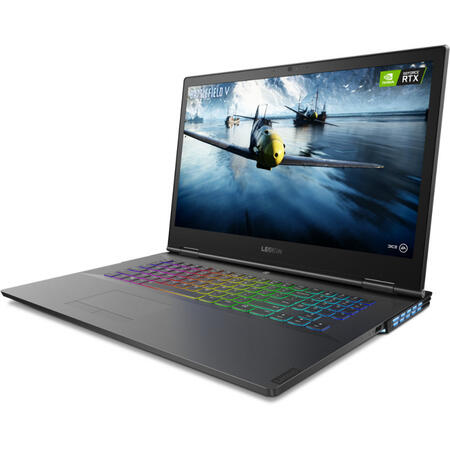 Laptop Lenovo Gaming 17.3'' Legion Y740, FHD IPS 144Hz G-Sync, Intel Core i7-9750H , 16GB DDR4, 1TB SSD, GeForce RTX 2070 8GB, FreeDos, Black
