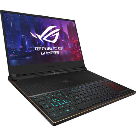 Laptop ASUS Gaming 15.6'' ROG Zephyrus S GX531GWR, FHD 240Hz, Intel Core i7-9750H , 24GB DDR4, 1TB SSD, GeForce RTX 2070 8GB, Win 10 Pro, Black