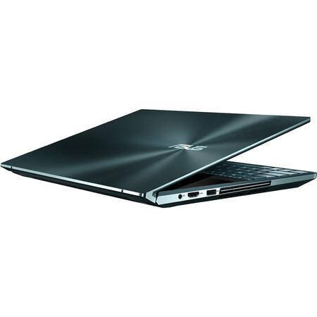 Ultrabook ASUS 15.6'' ZenBook Pro Duo UX581GV, UHD Touch, Intel Core i7-9750H, 16GB DDR4, 512GB SSD, GeForce RTX 2060 6GB, Win 10 Pro, Celestial Blue