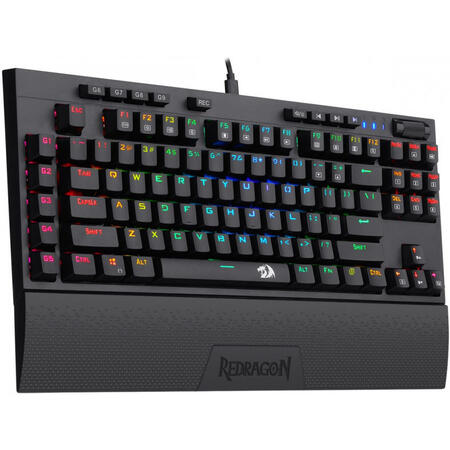 Tastatura gaming mecanica Broadsword iluminare RGB neagra