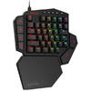 Tastatura gaming mecanica One-hand Redragon Diti neagra iluminare RGB
