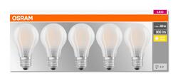 OSRAM Set 5 becuri Led, E27, 7W, 806 lumeni, lumina calda(2700K)