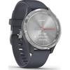 Ceas smartwatch Garmin Vivomove 3S Sport, Silicone, Silver/Blue